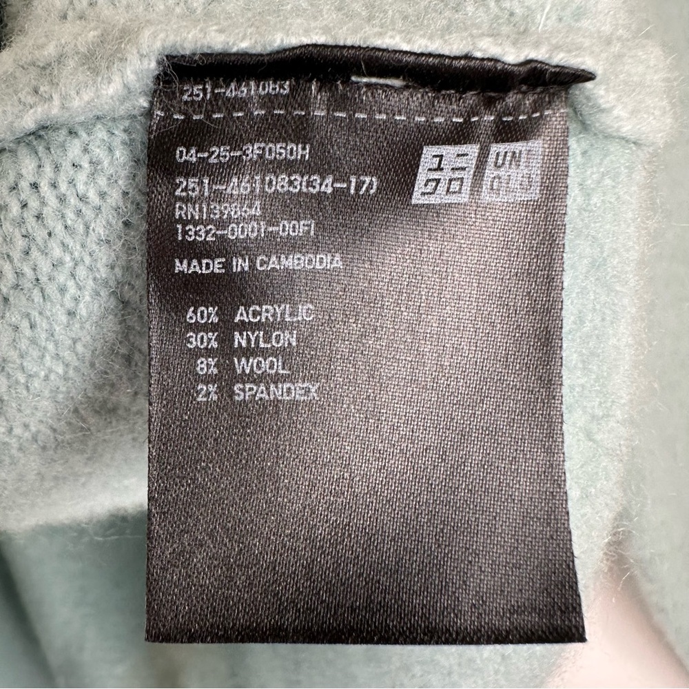 Uniqlo V-Neck Button Down Wool Blend Cardigan - Picture 5 of 8